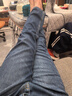 吉普（JEEP）加絨加厚高端男士牛仔褲男2025秋冬新款寬松直筒彈力休閑褲子男褲 曬單實(shí)拍圖