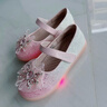泰蘭尼斯秋季新款兒童皮鞋艾莎公主水晶鞋女童閃燈鞋水鉆軟底校園演出鞋 粉色 29 內長(cháng)18cm 適合腳長(cháng)17.0cm 曬單實(shí)拍圖