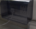 國際電工 86型自粘貼加高插座防水罩防濺盒智能電源插座防水盒保護罩 黑色透明一位加高防水盒  曬單實(shí)拍圖