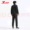 特步男子戶(hù)外運動(dòng)休閑長(cháng)袖針織套裝秋冬保暖跑步運動(dòng)休閑 正黑色 M 曬單實(shí)拍圖