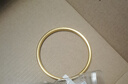 中國黃金（CHINA GOLD）古法素圈黃金手鐲女足金999金鐲子生日七夕情人節禮物送女友老婆 【56圈口】金重約：10.4g 曬單實(shí)拍圖
