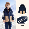 Levi's【小軟殼加絨】李維斯兒童三防風(fēng)衣男女童冬季童裝防風(fēng)保暖外套 深靛藍 130 /64 【建議身高116-122cm】 曬單實(shí)拍圖