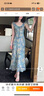 森蓮娜（SENLIANNA）2025年春季夏天新品款女士裝法式長(cháng)連衣裙小個(gè)子氣質(zhì)海邊度假衣服 藍色 M 98-108斤 曬單實(shí)拍圖