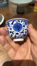 瓷都窯火 景德鎮手繪品茗杯單杯小號陶瓷 家用單個(gè)青花瓷功夫茶杯普洱杯 步步生蓮鈴鐺杯【40ML】 曬單實(shí)拍圖