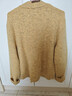 茵曼小香風(fēng)亮絲毛邊開(kāi)衫毛衣2025秋女裝新款針織外套 黃色 M 曬單實(shí)拍圖