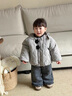 班喜迪女童棉服冬季兒童寶寶洋氣外套冬裝棉衣童裝棉襖夾棉保暖印花上衣 灰色 90 曬單實(shí)拍圖