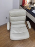 源氏木語(yǔ)實(shí)木旋轉書(shū)椅舒適軟包辦公椅白色奶油風(fēng)靠背椅家用椅子 0.63米軟包書(shū)椅(生態(tài)云皮奶白色) 曬單實(shí)拍圖