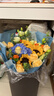 艾斯維娜鮮花速遞向日葵混搭花束生日禮物全國同城配送 向日葵藍繡球混搭花束 曬單實(shí)拍圖