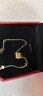 周大福爆閃魚(yú)鱗愛(ài)心四葉草黃金手鏈(工費460)15cm 約3.3g EOF1833 曬單實(shí)拍圖