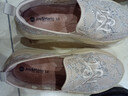 快樂(lè )瑪麗（J&M）樂(lè )福鞋女透氣一腳蹬厚底單鞋防滑通勤休閑帆布鞋女 杏色  37  曬單實(shí)拍圖