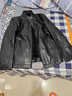 恒源祥高端綿羊皮夾克男士中年翻領(lǐng)爸爸裝2025春秋新款真皮皮衣加絨外套 2209黑色翻領(lǐng)薄-真皮款 M 170(建議90-115斤內) 曬單實(shí)拍圖