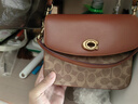 蔻馳（COACH）經(jīng)典標志CASSIE19號單肩斜挎包翻蓋早秋女包 棕黃色銹色（新版） 曬單實(shí)拍圖