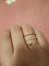 周六福（ZLF）  珠寶無(wú)極金黃金戒指女國潮足金花意指環(huán) 計價(jià) 9號-1.51g 曬單實(shí)拍圖