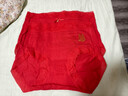 古今（GUJIN）本命年紅色內褲女士蛇年結婚棉襪子套裝中腰抗菌三角短褲頭 曬單實(shí)拍圖