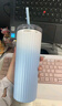 星巴克（Starbucks）藍色漸變款不銹鋼吸管杯薯條杯473ml杯保溫保冷杯生日禮物 曬單實(shí)拍圖
