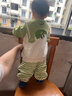 嘟嘟家兒童春裝套裝男童學(xué)院風(fēng)春季兩件套女童衛衣褲子春款寶寶舒適可愛(ài) 綠色 90 曬單實(shí)拍圖