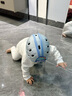 馬博士防摔帽嬰兒學(xué)步透氣護頭寶寶學(xué)走路安全帽兒童防撞頭神器藍色恐龍 曬單實(shí)拍圖