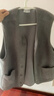 伊維斯（ENWEIS）【雙面馬甲】可外穿保暖背心加絨防寒外套襯衫疊穿馬甲秋冬款坎肩 淺灰色 均碼 曬單實(shí)拍圖