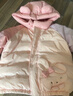 戴維貝拉（DAVE＆BELLA）兒童白鴨絨羽絨服連帽小童上衣新款女童衣服寶寶冬裝外套童裝 小兔子【現貨】 100 cm（建議身高90-100cm） 曬單實(shí)拍圖