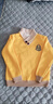 G.duck男童毛衣秋冬款保暖新款兒童假兩件加絨加厚針織童裝中大童套頭潮 T2110兩?？踁領(lǐng)黃色加絨 140 cm(140cm) 曬單實(shí)拍圖