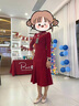 皮爾卡丹（pierre cardin）新中式喜慶紅色改良旗袍魚(yú)尾高端禮服秋季新娘婚禮可穿婚服敬酒服 紅色長(cháng)袖官方旗艦 S 曬單實(shí)拍圖
