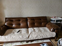 狄普細摔LA油蠟牛皮沙發(fā)橡木大坐深頭靠可調中古風(fēng)2.6米沙發(fā)Ultra乎乎 曬單實(shí)拍圖