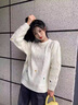 鳳蝶兒秋季針織衫女裝2025秋冬季新款日系可愛(ài)毛衣女學(xué)生針織外套上衣女 白色溫柔加厚針織衫 均碼 曬單實(shí)拍圖