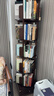 家逸旋轉書(shū)架落地置物架實(shí)木書(shū)柜帶輪可移動(dòng)層架落地帶抽屜收納架 曬單實(shí)拍圖