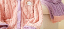 笛莎（DEESHA）【加厚雙面法蘭絨】女童加絨開(kāi)衫套裝春秋冬家居服睡衣睡褲可外穿 曬單實(shí)拍圖