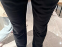 斐樂(lè )（FILA）官方冬季新款男子加絨保暖長(cháng)褲針織直筒運動(dòng)褲子百搭通勤休閑長(cháng)褲 【加絨版】正黑色-BK L 175/84A 曬單實(shí)拍圖