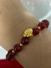 金至尊（3DG Jewellery）鴻運當頭黃金手鏈本命年5D硬足金紅繩轉運珠新年禮物定價(jià) 總重0.31克（金重0.12克）-BG38000125 曬單實(shí)拍圖