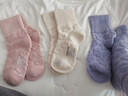 蕉內熱皮503+++女士棉襪子7A抗菌防臭保暖吸濕中筒透氣秋冬提花款3雙 曬單實(shí)拍圖