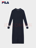 FILA斐樂(lè )官方女子編織連衣裙休閑基礎簡(jiǎn)約修身長(cháng)裙 曬單實(shí)拍圖