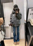 詩(shī)蒂淑羽絨棉服女2025年新款冬季工裝派克服大毛領(lǐng)情侶加厚棉襖棉衣外套 灰色 M 建議105-125斤 曬單實(shí)拍圖