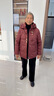 唐致中老年羽絨服女短款新中式媽媽冬季外套60歲老人奶奶太太加厚冬裝 【新國標90絨】安可拉紅 2XL 【建議106-120斤】送運費險 曬單實(shí)拍圖