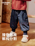 齊齊熊[防褪色]寶寶軟牛仔褲褲子加絨加厚冬款男童保暖褲兒童保暖 曬單實(shí)拍圖