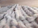 法·瑪莎 FAV MARTHA德國加厚冬毛毯子2025新款沙發(fā)毯午睡小蓋被辦公室床上用 云霧-藍灰 加絨加厚兔毛絨毛毯 160x200cm(小號-保暖絨毛毯) 曬單實(shí)拍圖