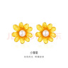 金至尊（3DG Jewellery）小雛菊黃金耳釘5G工藝足金999珍珠耳飾送女友老婆生日禮物計價(jià) 總重2.18克（金重2.10克） 曬單實(shí)拍圖