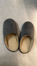 俞兆林（YUZHAOLIN）日式靜音棉拖鞋男女春秋居家室內木地板四季 YC198 灰色  44-45  曬單實(shí)拍圖