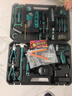 綠林34件21V沖擊鋰電鉆套裝多功能家用工具箱五金電工專(zhuān)用維修套裝 曬單實(shí)拍圖