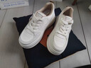 達芙妮真皮厚底小白鞋女2025春秋新款增高簡(jiǎn)約板鞋輕便透氣運動(dòng)休閑鞋 米白 37 曬單實(shí)拍圖