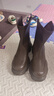 他她（TATA）加絨喵爪靴2025秋冬百搭時(shí)裝靴女瘦瘦短靴新款彈力靴 啡色 37 曬單實(shí)拍圖