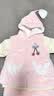 女寶寶秋冬夾棉套裝0-1-2歲嬰幼兒馬甲春秋外出服洋氣棉襖三件套 粉紅色 常規 草莓夾棉三件套 80 （建議1歲－1歲半） 曬單實拍圖