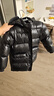 高梵黑金兒童鵝絨服中長(cháng)款男女童厚款耳朵造型鵝絨加厚保暖服 YT曜石黑 110 【飛天鵝絨 充絨量 116g】 曬單實(shí)拍圖