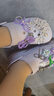 卡駱馳（CROCS）檀健次同款經(jīng)典泡芙洞洞鞋百舒適男沙灘鞋女鞋休閑鞋|207521 霜紫色-5BO 40 (250mm) 曬單實(shí)拍圖