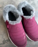 足力健老人鞋加絨羊毛靴中老年防寒保暖雪地靴棉鞋冬季女鞋 8689K酒紅39 曬單實(shí)拍圖