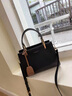 海青藍 CYANINE SEA奢侈包包女款2025年斜挎包女士通勤手提單肩包生日禮物送女友老婆 黑色 品牌禮盒裝 曬單實(shí)拍圖