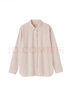 無(wú)印良品（MUJI）女式水洗平紋襯衫領(lǐng)長(cháng)袖襯衫襯衣內搭女裝秋季外搭薄款外套 粉紅色條紋 M （160/84A） 曬單實(shí)拍圖