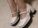 大東新中式瑪麗珍鞋2024春季新款優(yōu)雅粗高跟一字扣單鞋女鞋0072 曬單實(shí)拍圖