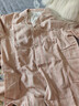 無(wú)印良品（MUJI）女式 無(wú)側縫雙層紗織 睡衣 家居服套裝  粉紅色條紋5A M 曬單實(shí)拍圖